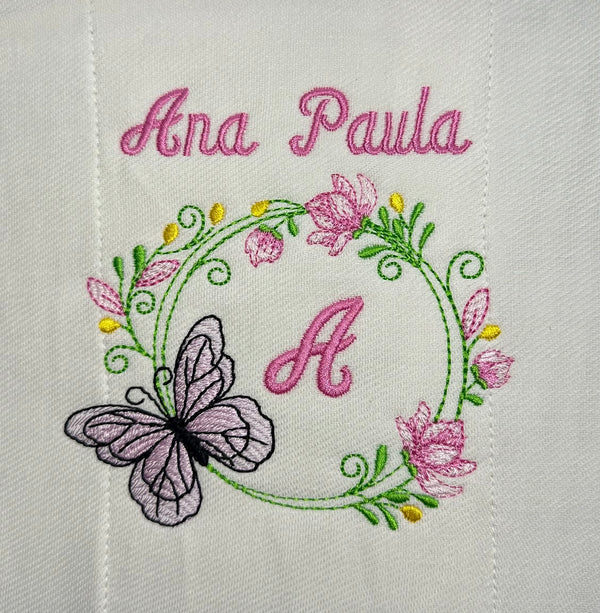 Inicial Mariposa Floral
