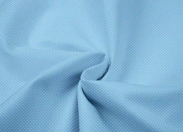 Tela Azul Bebé de puntos 100% Algodón